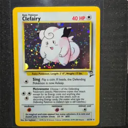 2001 Base Set Clefairy Holo #6/130 Rare WOTC Pokemon Card TCG LP/NM Swirl - Image 1