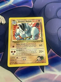 Pokemon Giovanni's Machoke 80 HP Gym Challenge Uncommon 42/132 English Wizards - Image 1
