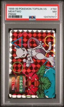 PSA 7 1998-99 POKEMON TOPSUN VS #150 MEWTWO PRISM - Image 1