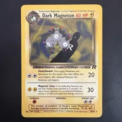 Pokemon Vintage Dark Magneton 28/82 Team Rocket Non-Holo Rare WotC 2000 - Image 1