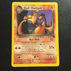 Pokemon Vintage Non-Holo Rare Dark Charizard 21/82 Team Rocket WotC 2000 - Image 1