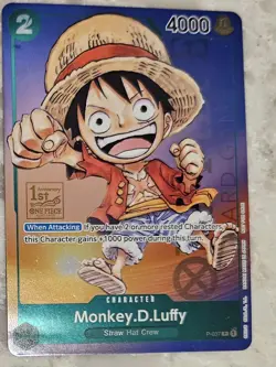 Monkey D Luffy P-037 1st Anniversary Tournament Stamped Promo One Piece TCG - Image 1