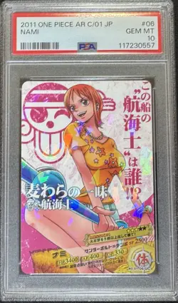 2011 One Piece AR Carddass C/01 Japan Nami 06 UC PSA10 - Image 1
