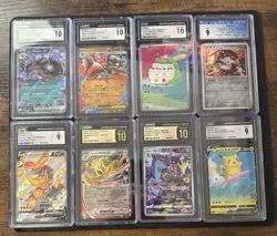 pokemon lot of 8 cgc cards. Pristine, GM 10, Universal Grade - Image 1