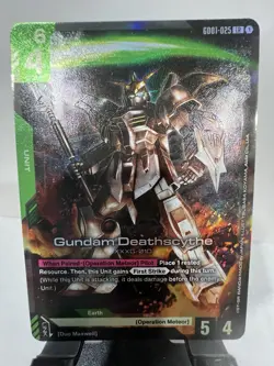Gundam Card Game Newtype Rising Gundam Deathscythe GD01-025 LR Holo Foil - Image 1