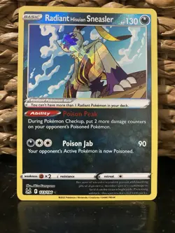 Pokemon 2022 TCG Radiant Hisuian Sneasler Holo Rare Card #123/196 Lost Origin - Image 1