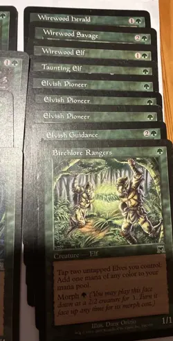 Lot of 18 Green Onslaught Magic The Gathering Cards - Elves and More - LP - HP - Image 2