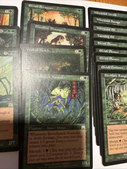 Lot of 18 Green Onslaught Magic The Gathering Cards - Elves and More - LP - HP - Image 3