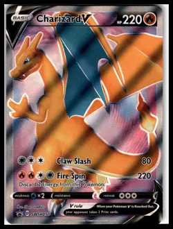 Charizard v Pokemon Black Star Promo SWSH050 TCG Card Near Mint Condition - Image 1
