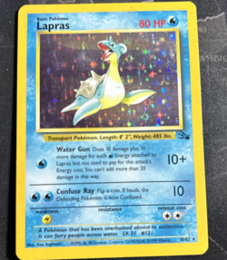 Lapras 10/62 Fossil Set Rare Holo Pokemon Card 1999 WOTC LP - Image 1