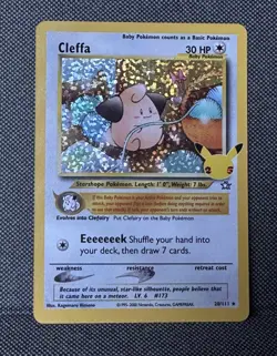 Cleffa - 20/111 - Pokemon Celebrations Classic Collection Holo Rare Card NM - Image 1