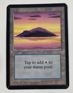 Island Purple Alpha LP Light Play MTG Magic The Gathering A - Image 1