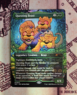 MTG Questing Beast Borderless Secret Lair Encyclopedia of Magic NM - Image 1