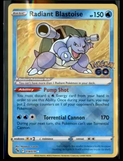 Radiant Blastoise - Pokemon Pokemon GO 018/078 - Image 1