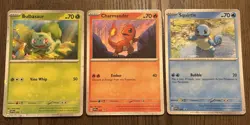 Pokemon 151 Poster Collection Starter Black Star Promo Trio - Image 1