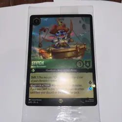 Disney Lorcana TCG - Azurite Sea 4 Sealed Booster Packs + Stitch Alien Bucaneer - Image 4
