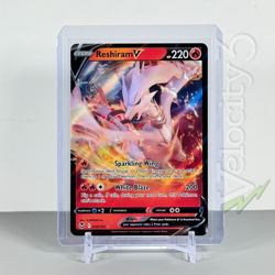 Pokemon TCG Card - RESHIRAM V 24/195 Ultra Rare Holo | Silver Tempest (2022) - Image 1
