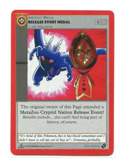 MetaZoo Kickstarter Cryptid Nation Release Event Medal Promo Card - Image 1
