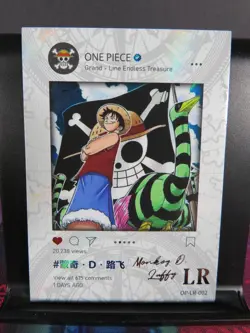 Monkey D Luffy LR Rare Card Premium One Piece Anime Manga Collectible CCG Art OP - Image 1