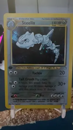 Pokemon TCG Steelix Neo Genesis 1st Edition Holo Card 15/111 LP - Image 1