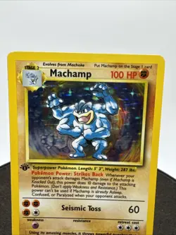 Machamp 8/102 1st Edition Holo Base Set Pokemon Card - Image 2