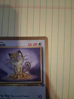 Pokemon 1999 Vintage Gold Bordered Meowth Card 56/64 Rare NM Condition - Image 5