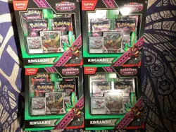 4x Pokemon TCG:Scarlet & Violet Shrouded Fable Kingambit Illustration Collection - Image 1