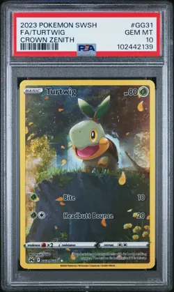 PSA 10 Turtwig GG31/GG70 Crown Zenith Galarian Gallery Pokemon TCG - Image 1