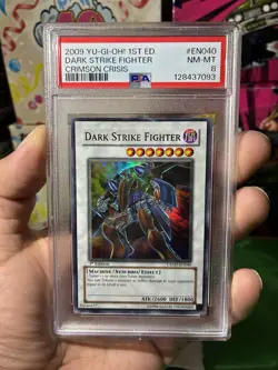 2009 Yu-Gi-Oh! Crimson Crisis 1st Edition Dark Strike Fighter #EN040 PSA 8 NM-MT - Image 1