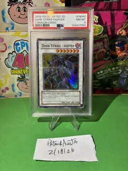 2009 Yu-Gi-Oh! Crimson Crisis 1st Edition Dark Strike Fighter #EN040 PSA 8 NM-MT - Image 2