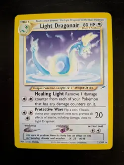 Light Dragonair Neo Destiny Unlimited Rare 22/105 Pokemon Card HP - Image 1