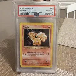 2002 Pokemon Legendary Collection # 98 Vulpix PSA 10 Card! GEM MINT! NEW CERT! - Image 1