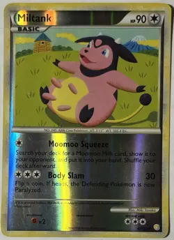 Pokemon Miltank TCG HeartGold SoulSilver Reverse Holo Card 47/123 - Image 1
