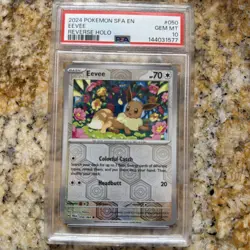 PSA 10 Eevee 050/064 SFA EN Reverse Holo Graded Pokemon Card Shrouded Fable 2024 - Image 1