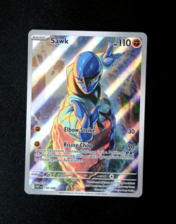 Pokemon Card TCG - Sawk 130/086 - White Flare English - Illustration Rare - NM ⭐ - Image 1