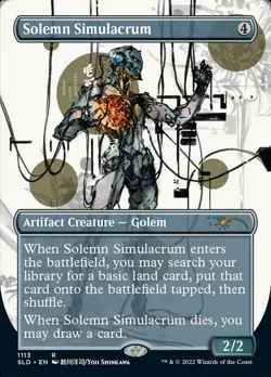 NM-Mint, English - 1 x Solemn Simulacrum - Foil - Borderless Secret Lair Drop S - Image 1