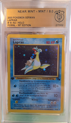 Pokemon Karte • 1 Edition • Lapras • Fossil Set Sammlung • 10/62 • Deutsch - Image 1