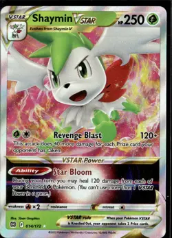 Pokemon Shaymin VSTAR 014/172 Brilliant Stars VSTAR Ultra Rare Holo - Image 1