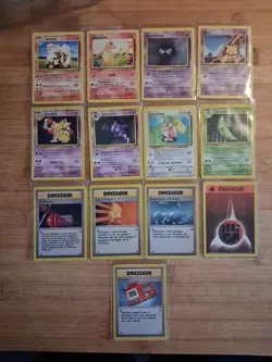 Carte Pokemon-Lot de 11 Cartes-Edition 2- Set De Base-Wizards-Etat Moyen-FR - Image 1
