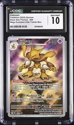 Simsala - Alakazam - MEP 009 - Pokemon - MEP Black Star Promos - No PSA CGC 10 - Image 1