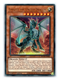 Timaeus the United Dragon - BACH-EN003 - Ultra Rare - 1st Edition - Yugioh - Image 1