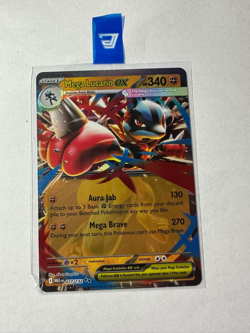 Pokemon Mega Lucario EX Holofoil Card 077/132 Me01: Mega Evolution - Image 1