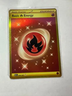 Fire Energy 230/197 Gold Hyper Rare Obsidian Flames Pokemon Card - Image 1
