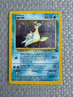 Lapras 10/62 - Fossil Set - Holo Rare Pokemon Card - 1999 WOTC LP/MP - Image 1