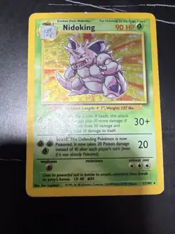 Pokemon TCG Nidoking Base Set Holo Unlimited Rare Card 11/102 - Image 1