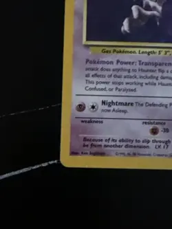 Haunter 6/62 Holo Fossil 1999 English Pokemon Card - Image 5