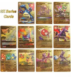 New 55PCS Pok Card Foil GOLD PACK CARDS TCG GX Vmax GX Card Charizard Rare - Image 2
