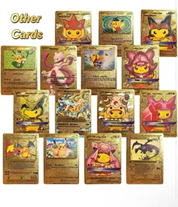 New 55PCS Pok Card Foil GOLD PACK CARDS TCG GX Vmax GX Card Charizard Rare - Image 4