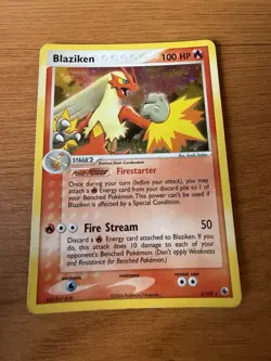 Pokemon Blaziken Ruby and Sapphire #3/109 Holo Card - Image 1