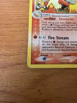 Pokemon Blaziken Ruby and Sapphire #3/109 Holo Card - Image 2